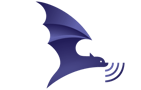 Logo of Flying Fox® Enterprise, stylized purple silhouette of a bat with large wings, emitting sound waves from its mouth, set against a light grey background.